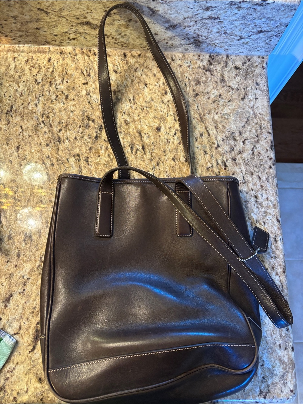 Coach Dark Brown Leather Shoulder Bag